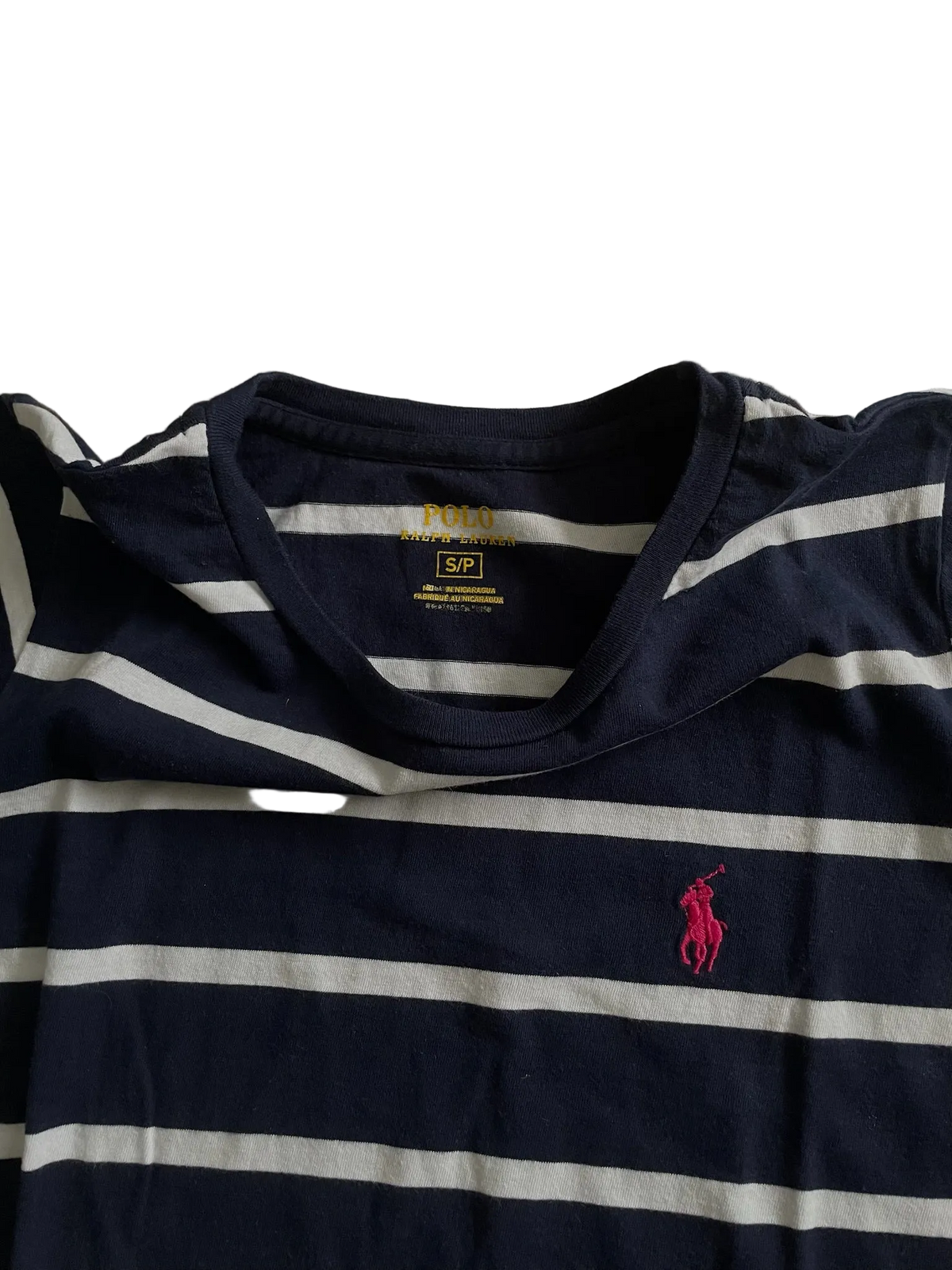 Ralph Lauren Kurzärmeliges T-Shirt - Navy/Weiß gestreift (S)